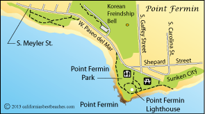 Map of Point Fermin, Los Angeles, CA