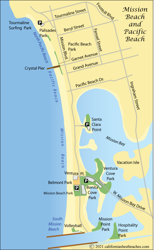 mission beach san diego map Mission Beach And Pacific Beach California S Best Beaches mission beach san diego map