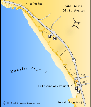 map of Montara State Beach, CA