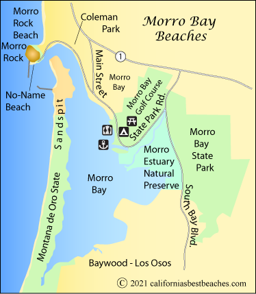 map of Morro Bay, San Luis Obispo County, CA