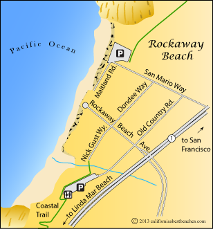 Rockaway Beach map, CA