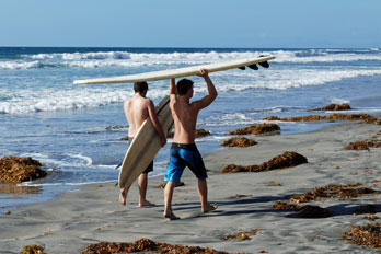 Fletcher Cove surfers, San Diego County, California