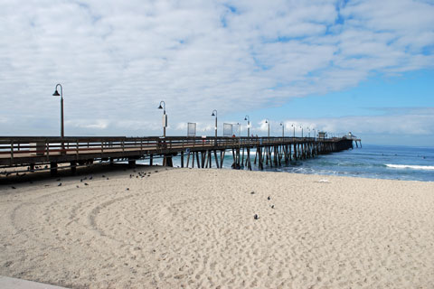 Imperial Beach pier, known as Surfhenge, San Diego County, California