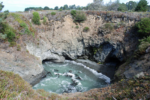 Devil's Punchbowl sink at Russian Gulch, Mendocino County, CA
