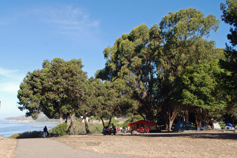Campground at El Capitan State Beach, Santa Barbara County, California