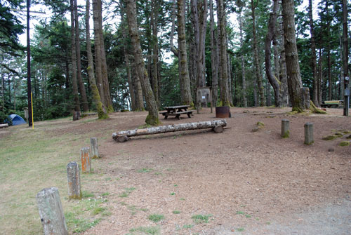 campsite at Van Damme State Park, Mendocino County, CA