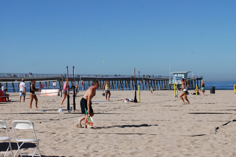 Hermosa Beach and pier, Los Angeles County, CA