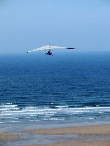 hang glider at the beach, CA