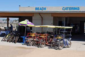 Bicycle rentals at Bolsa Chica State Beach, Orange county, CA