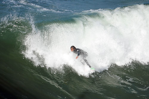 Manhattan Beach surfer, Los Angeles County, CA