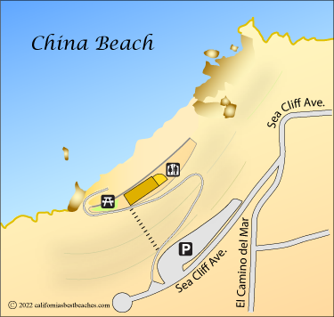 China Beach map, San Francisco, CA