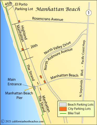 Manhattan Beach map, Los Angeles County, CA