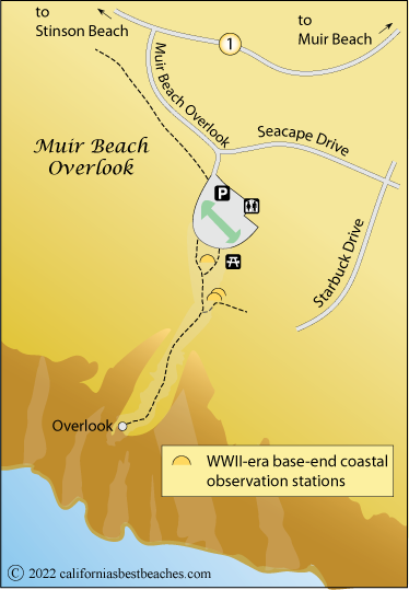 map of Muir Beach Overlook, Marin County, CA