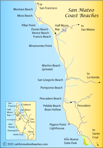 San Mateo Beaches Directions